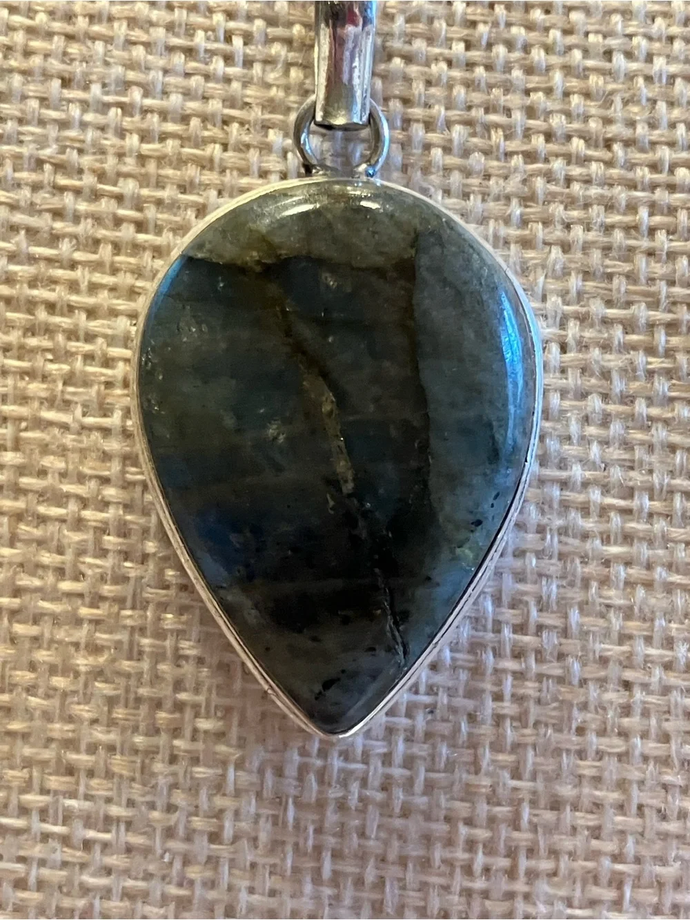 LABRADORITE PENDANT And BRACELET BOTH PIECES ARE STERLING SILVER STAMPED - Picture 15 of 15